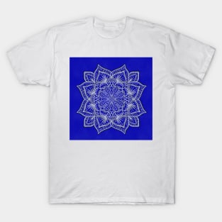 Paper cut blue mandala T-Shirt